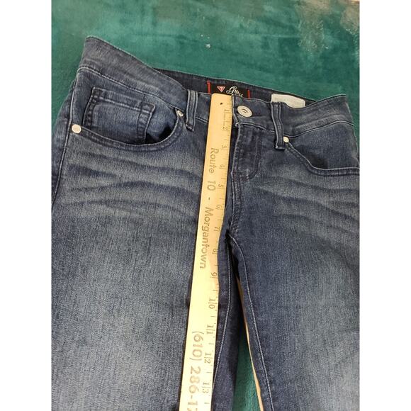 Guess Jeans Size 26 Womens Blue Pants Stretch Denim Sarah Mid Rise Skinny - Picture 7 of 13